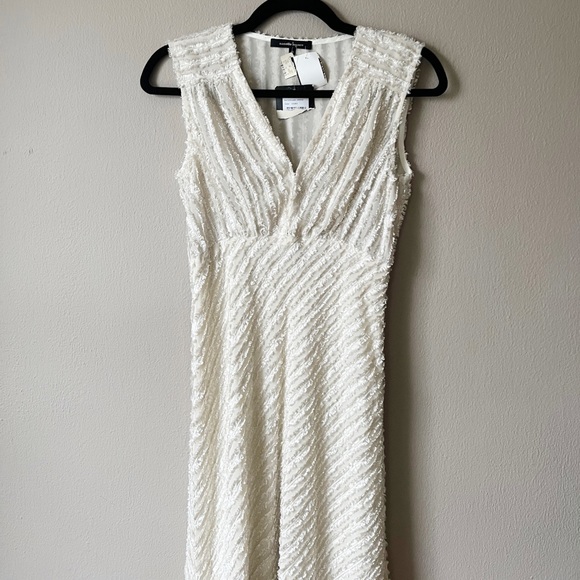 SOLD- Nanette Lepore chiffon jacquard midi dress - Picture 5 of 16